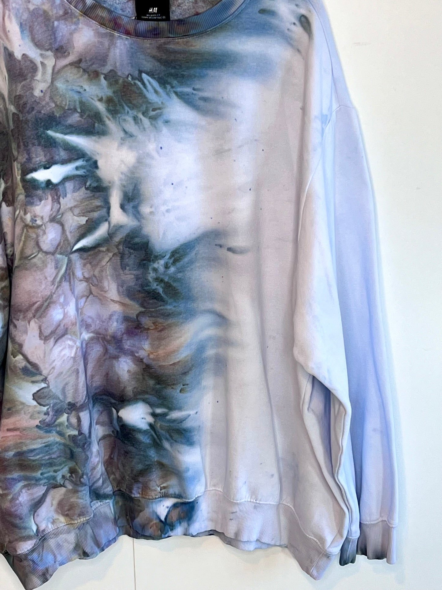 Astral fade ice dyed unisex sweatshirt. 2xl