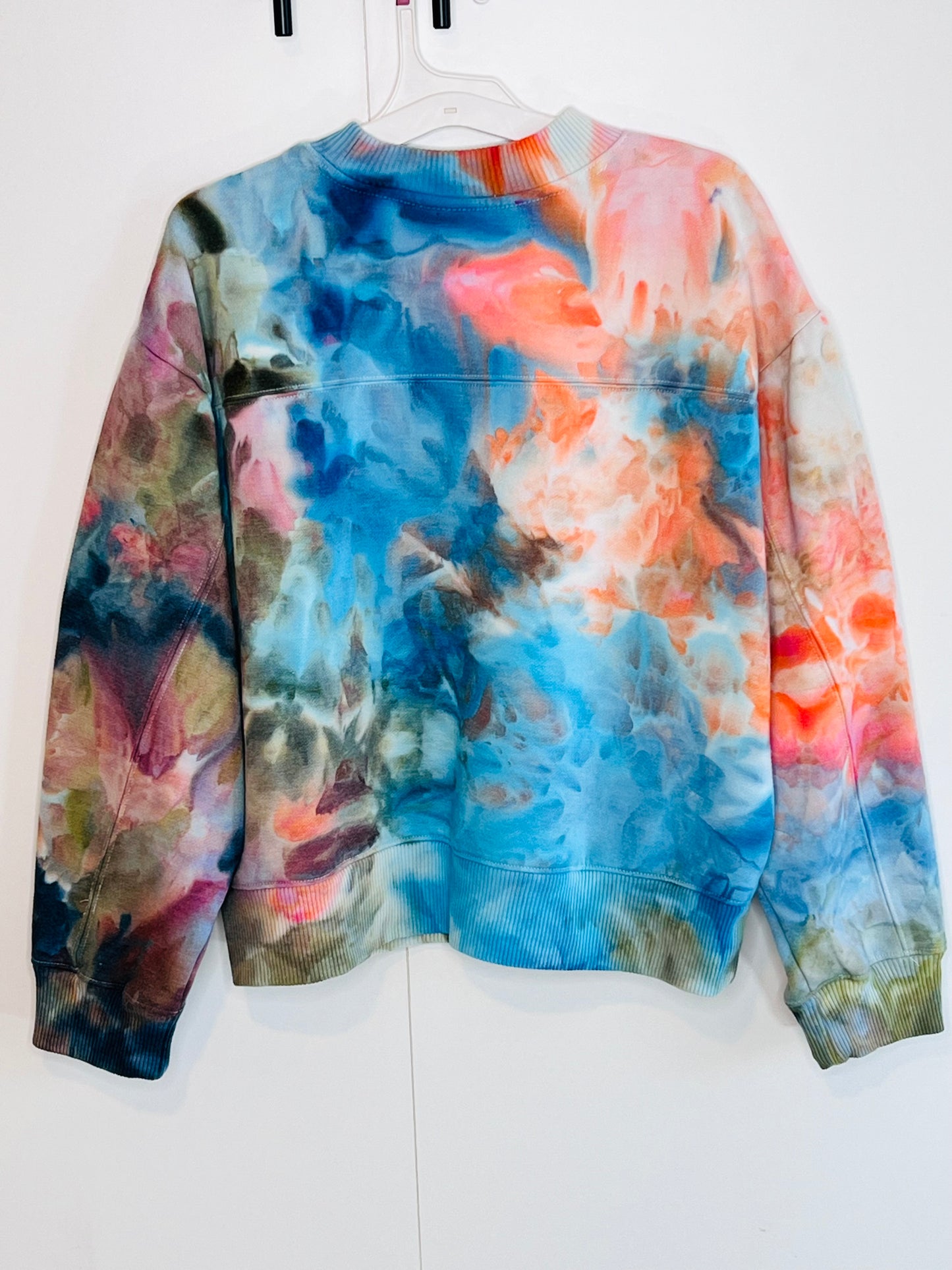 Monet garden ice dyed sweatshirt- tie dyed medium