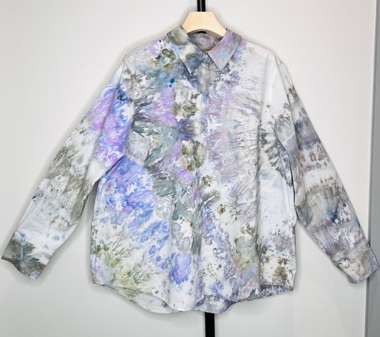 lilac dream ice dyed blouse- X-Large