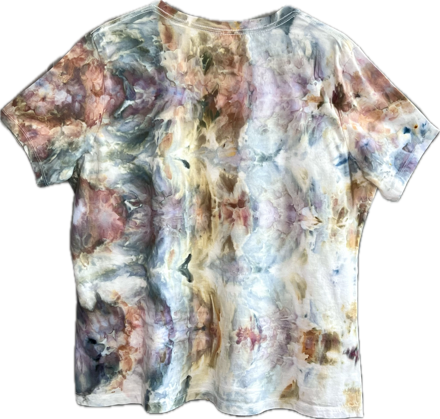 Camel storm ice dyed v- neck t-shirt X-LARGE