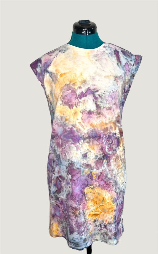 Cosmic ice dyed summer dress or cover up- XS- runs large