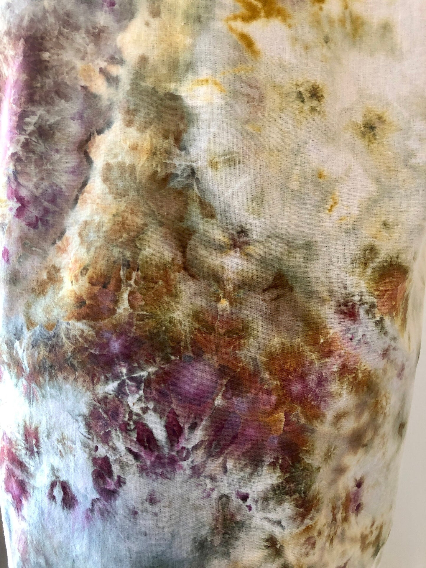 ice dyed linen blend blouse- cosmic