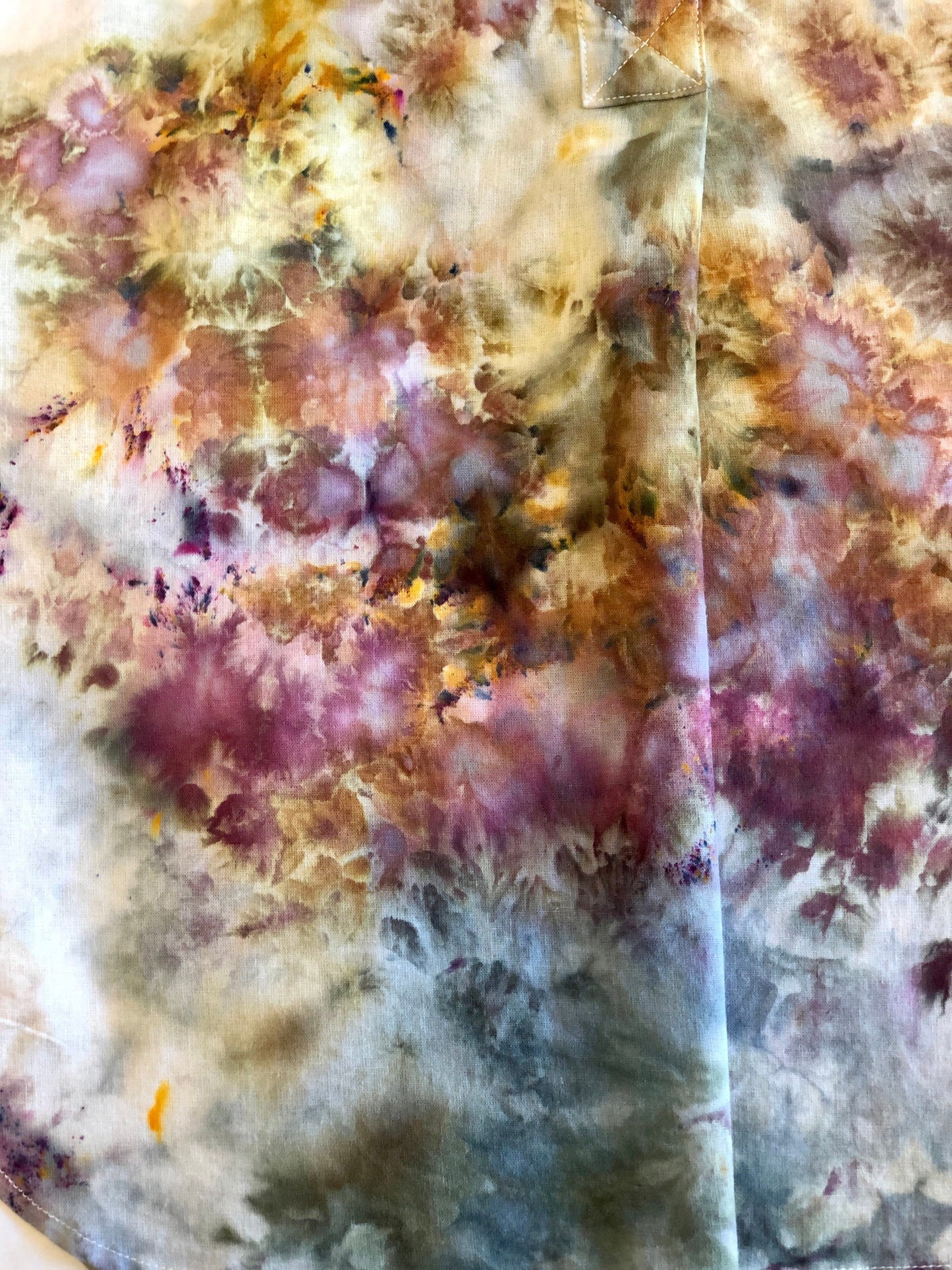 ice dyed linen blend blouse- cosmic