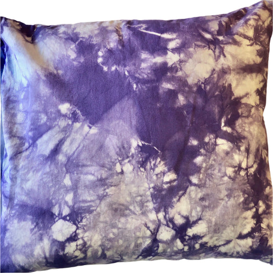 Shibori tie dye pillow cover- hyacinth 18x18