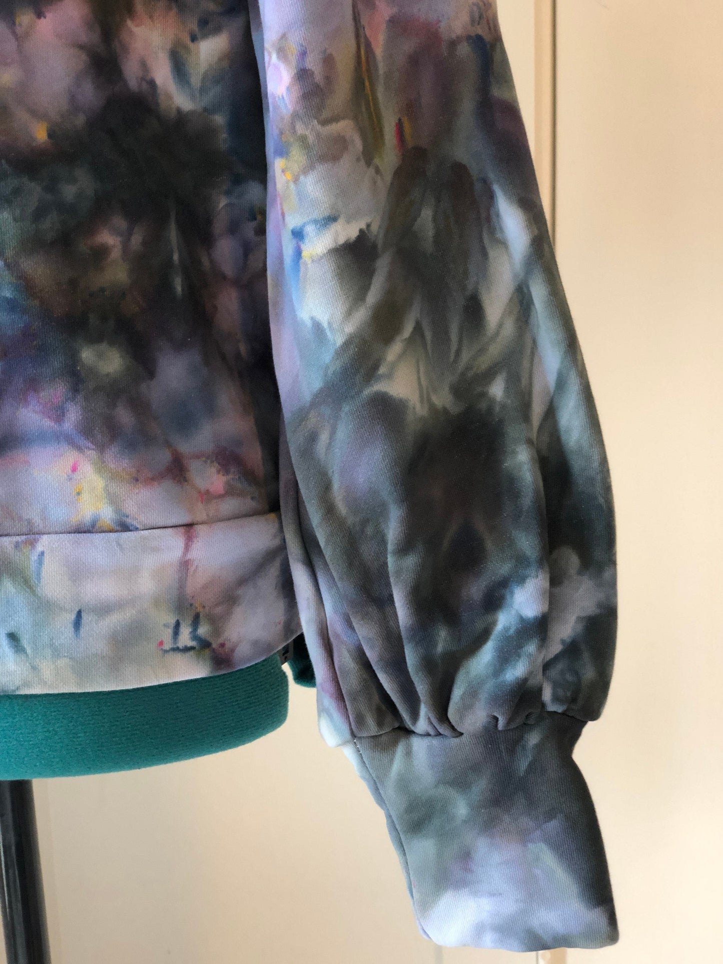 ice dyed sweatshirt bell sleeve- astral