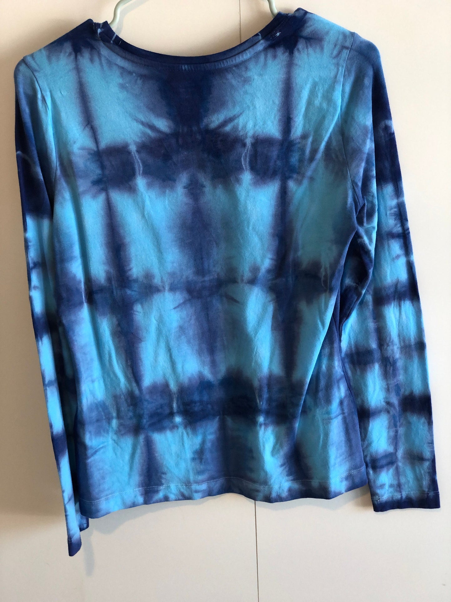 Indigo Shibori tie dyed long sleeve t-shirt
