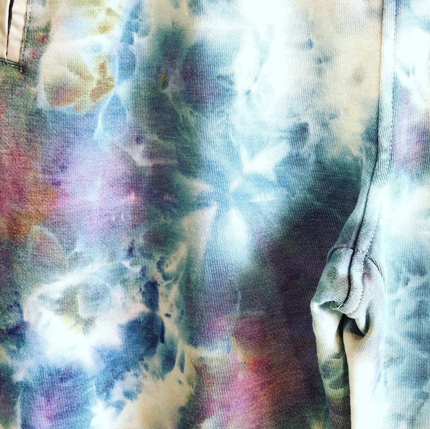 Blue/purple hand dyed high quality joggers.