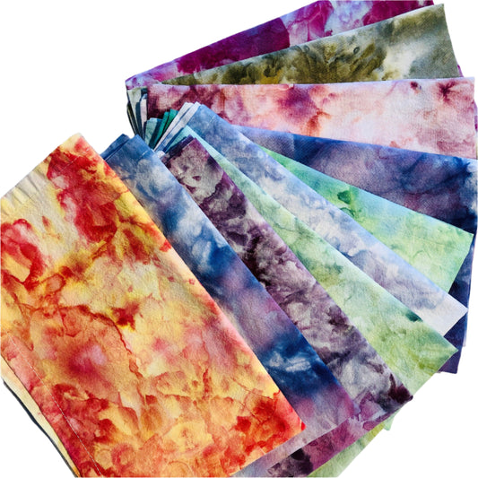 Multiple color options ice dyed - 4 dinner napkins