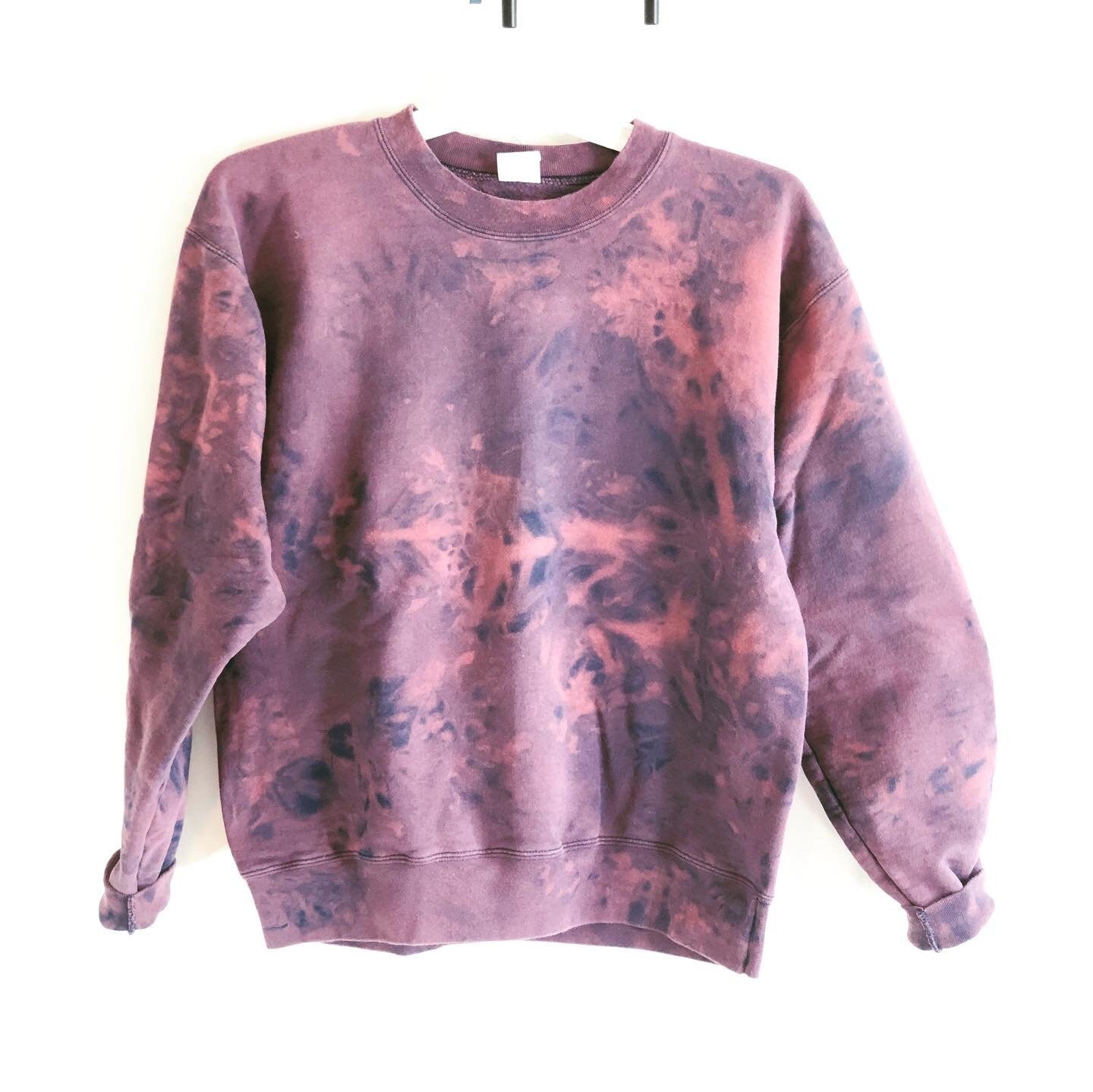 Unique Blue/ pink hand tye dyed sweatshirt