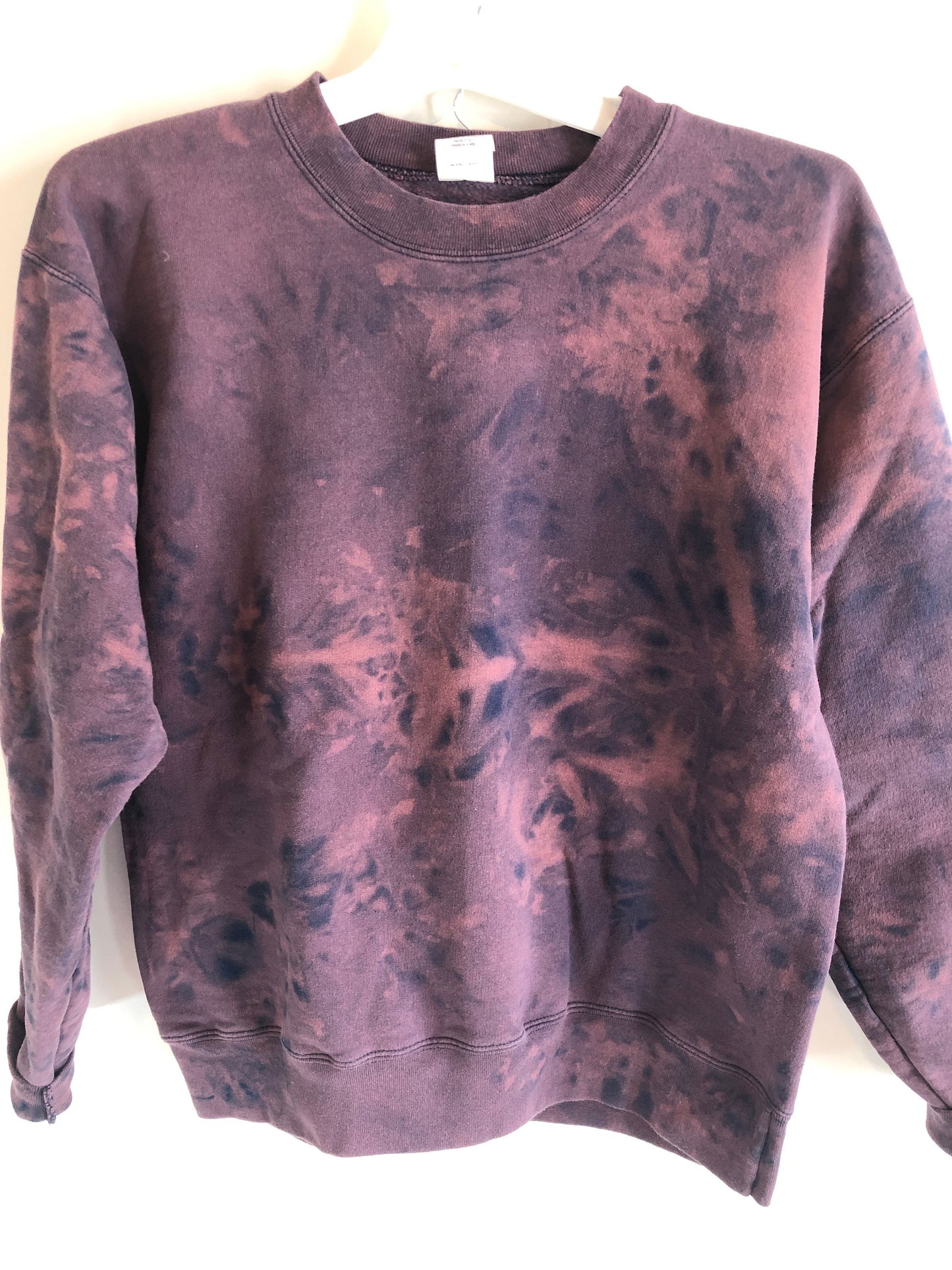 Unique Blue/ pink hand tye dyed sweatshirt