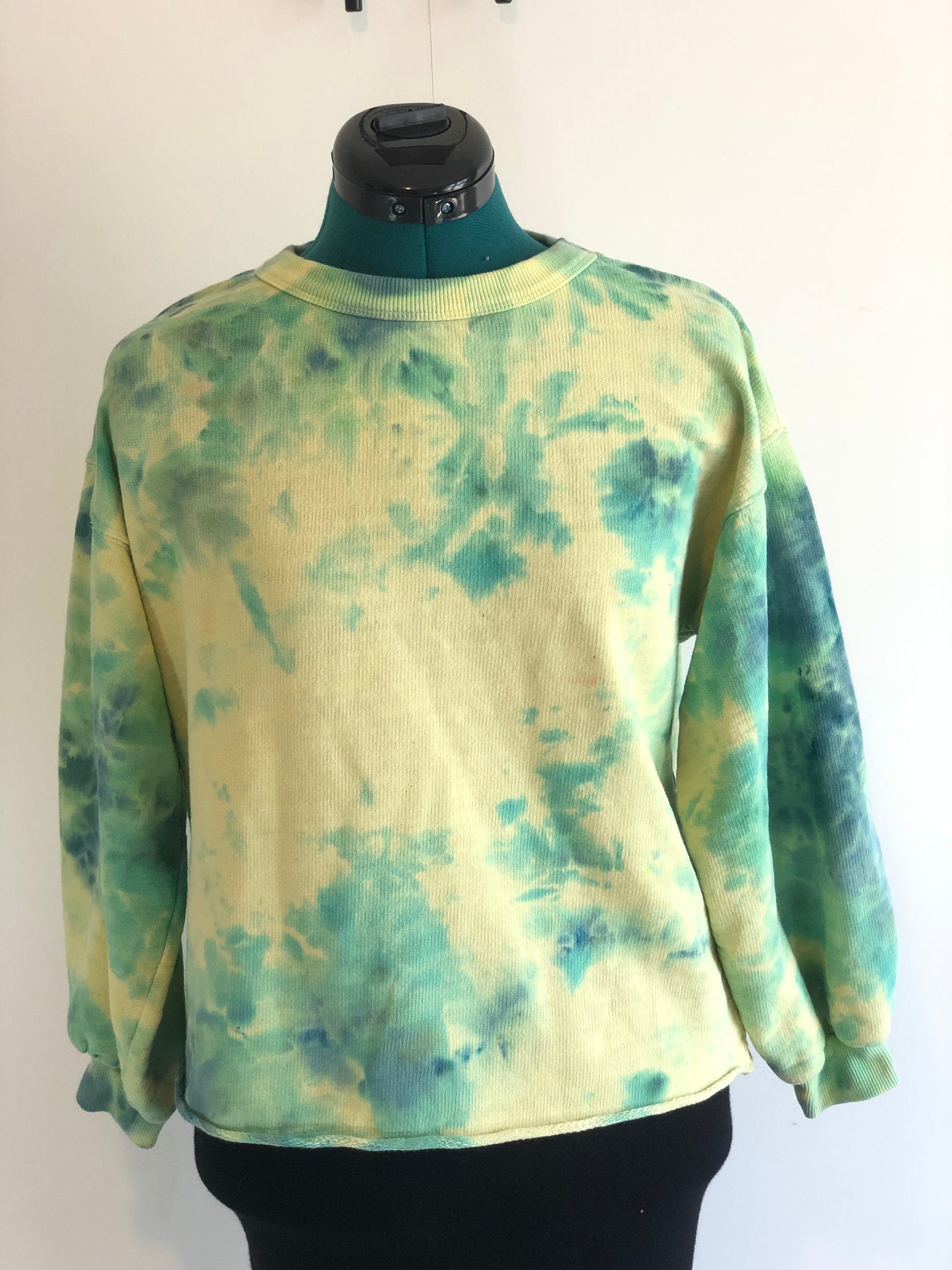 Yellow/blue tie dye sweatshirt