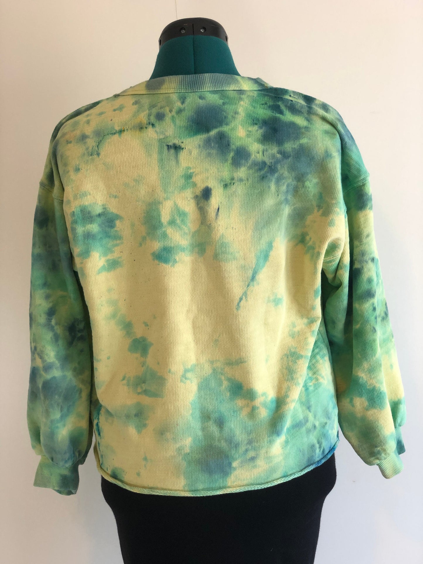 Yellow/blue tie dye sweatshirt