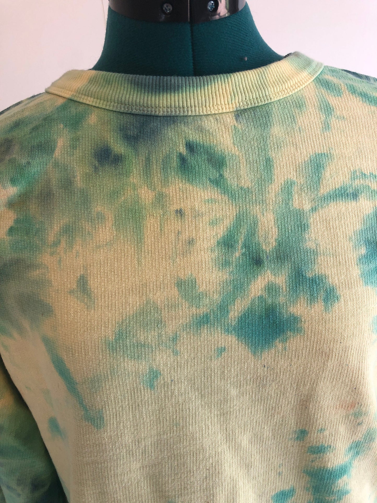 Yellow/blue tie dye sweatshirt