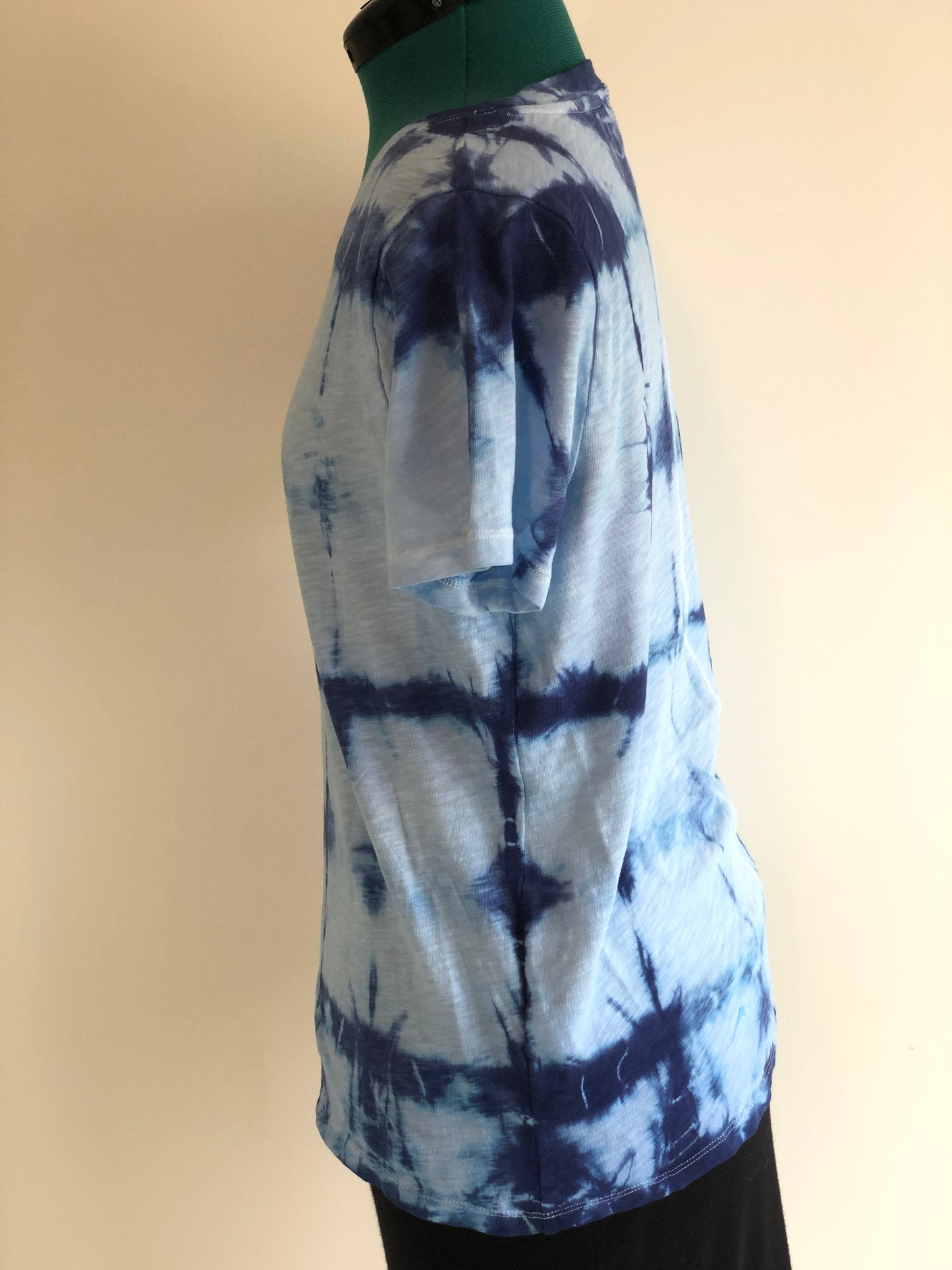 Indigo Shibori tie dyed t-shirt