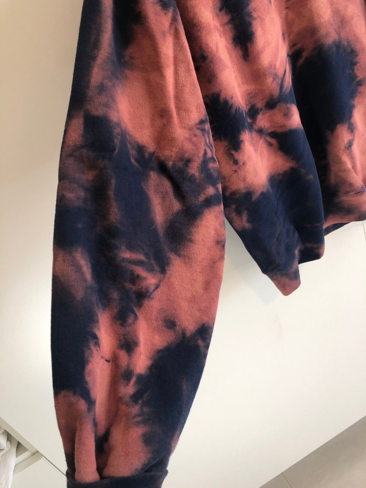 Unique Blue/ pink hand tye dyed sweatshirt