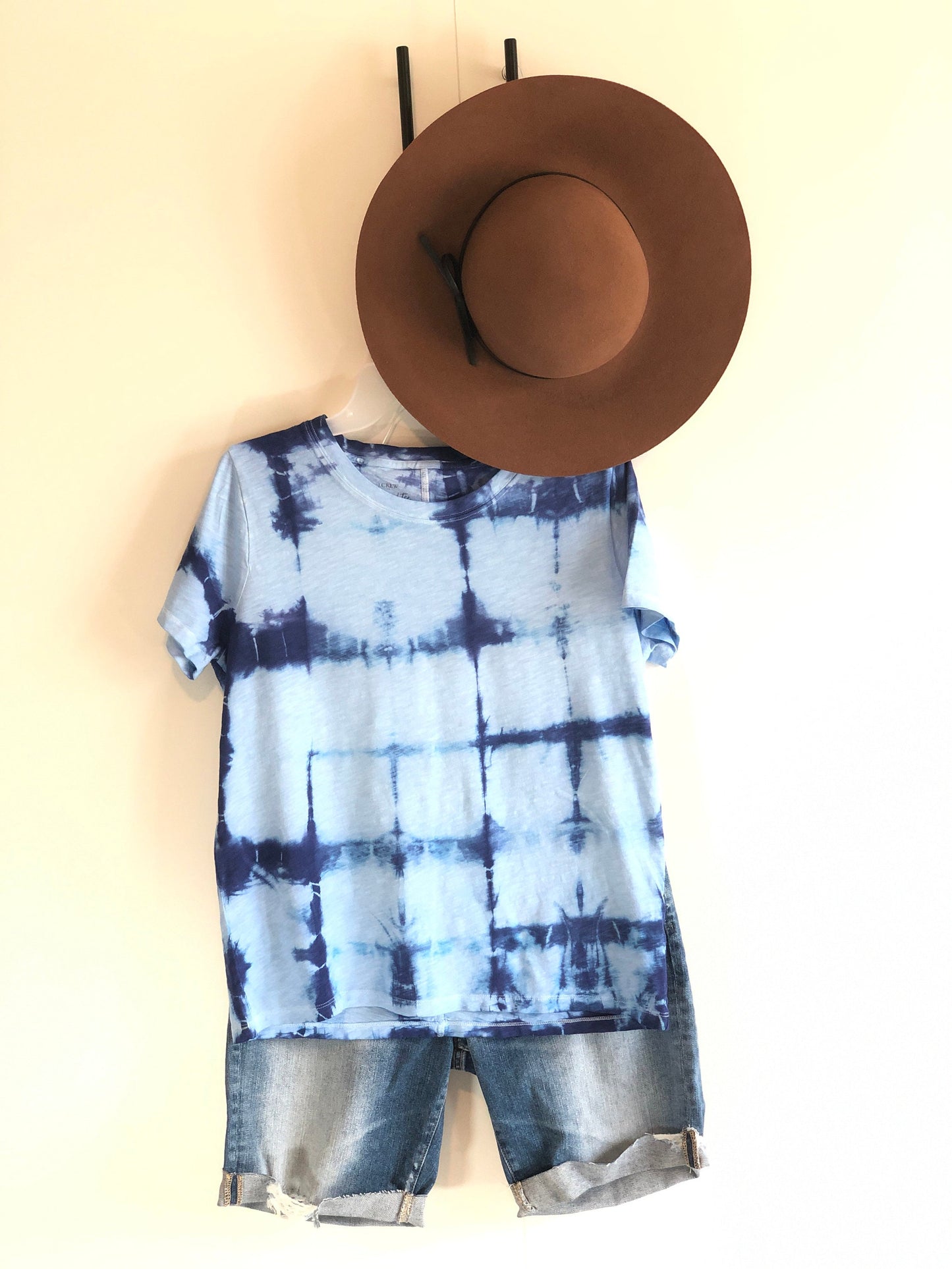 Indigo Shibori tie dyed t-shirt