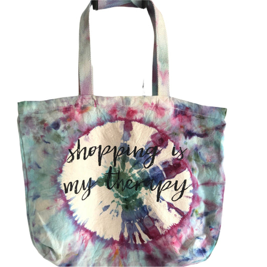 Shibori Rainbow shopping bag