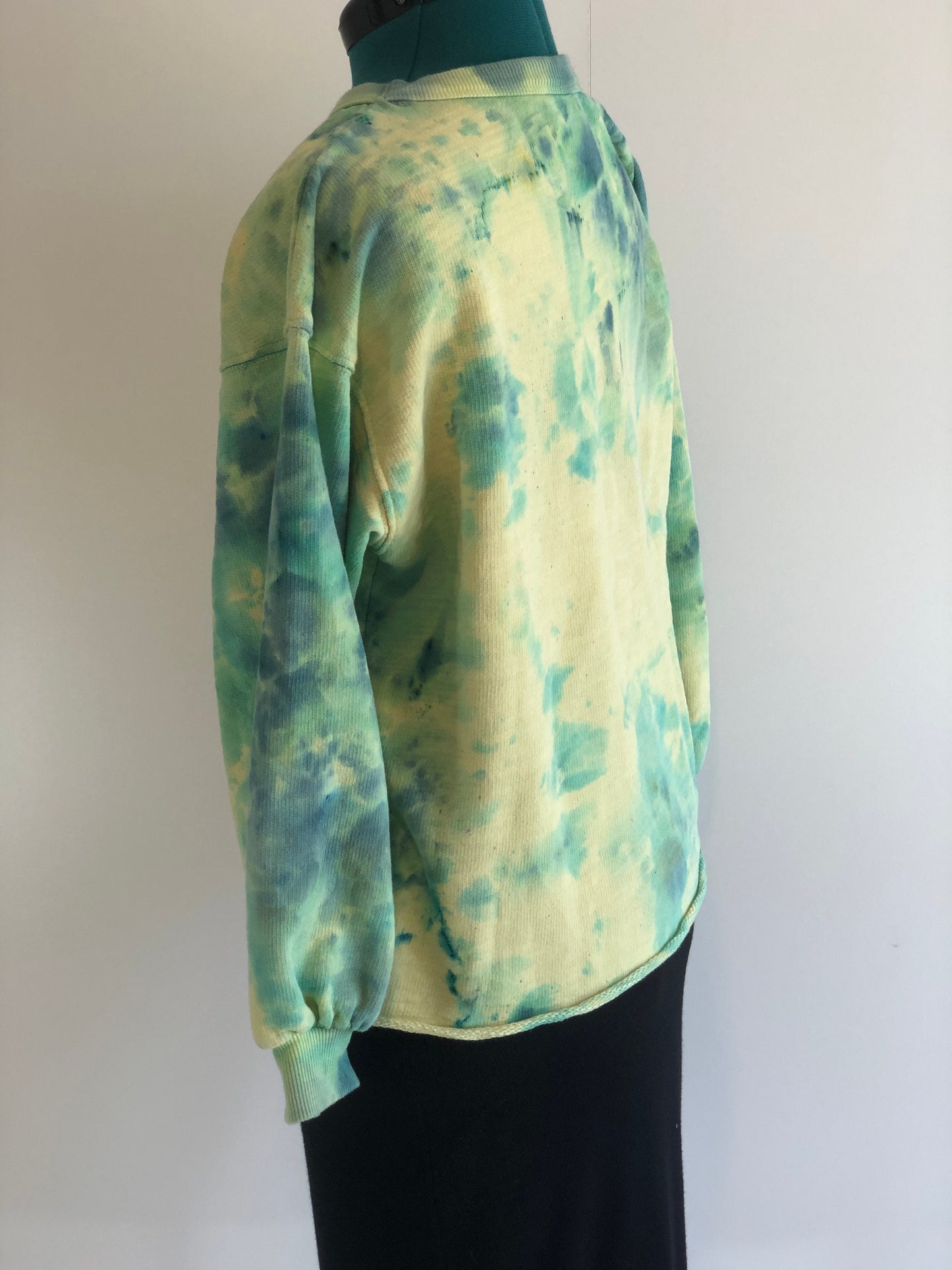 Yellow/blue tie dye sweatshirt