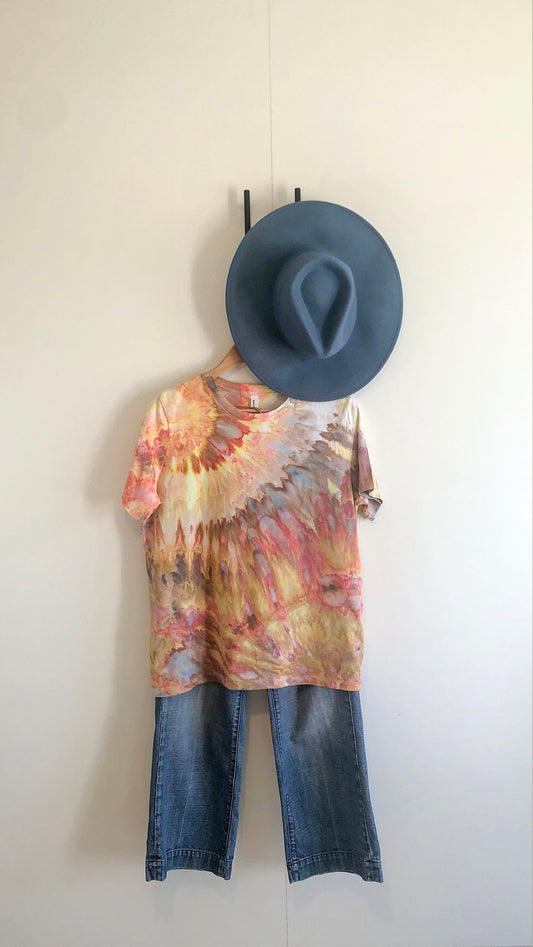 Ice dyed t-shirt- fire walk with me