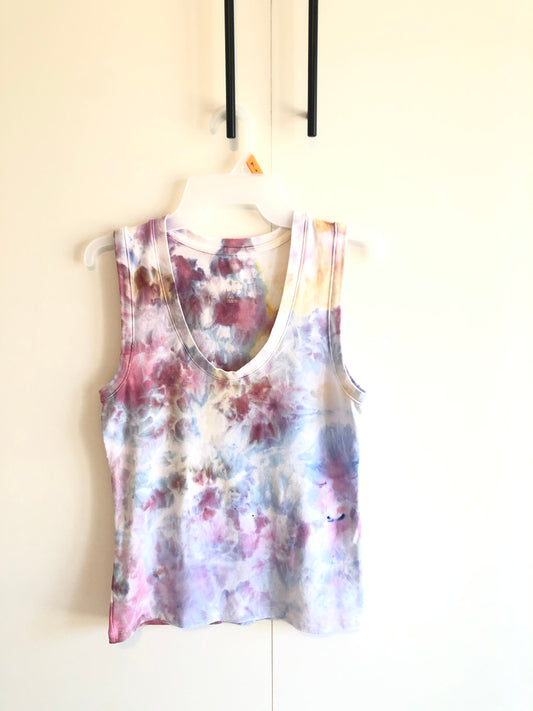 Tie dye tank top-pink/blue