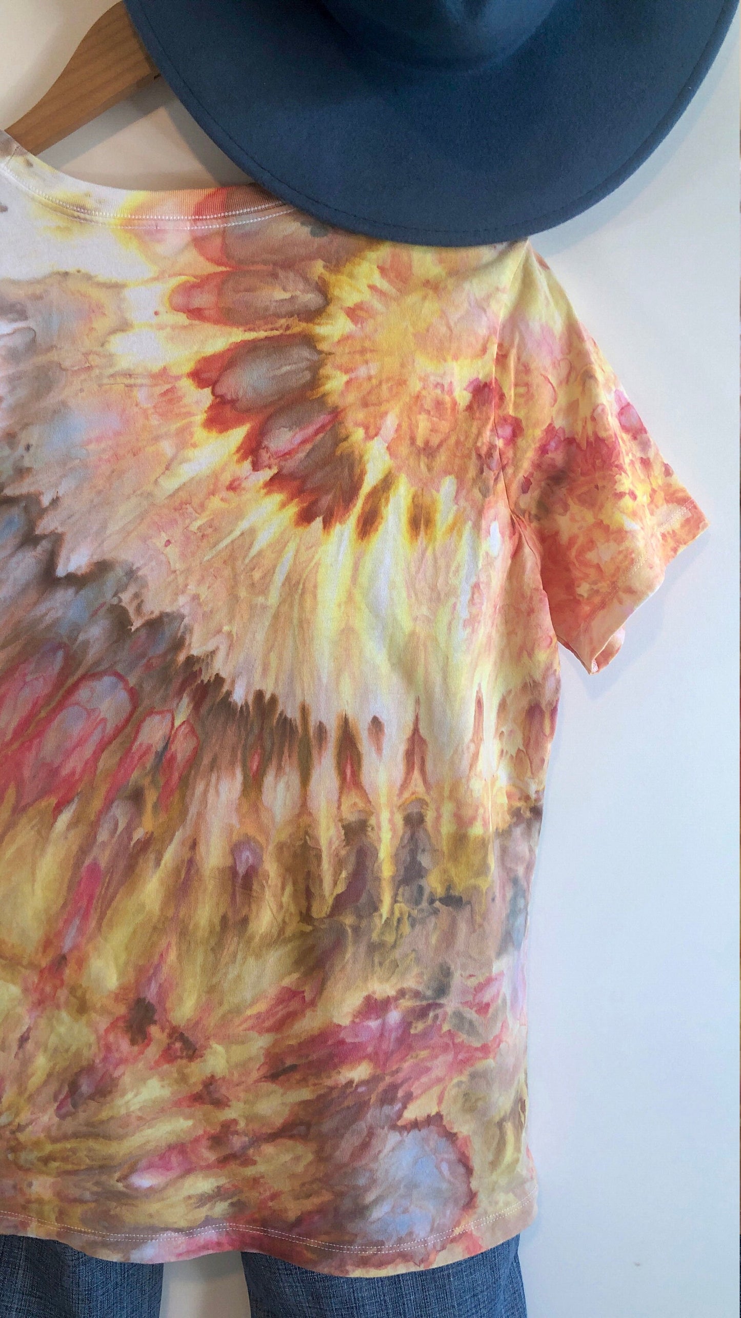 Ice dyed t-shirt- fire walk with me