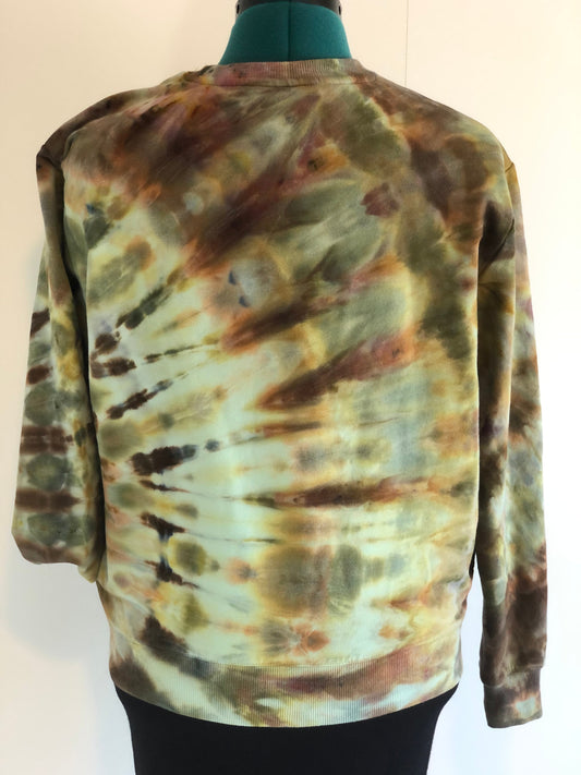 Tie dye sweatshirt with pockets- avacado Small