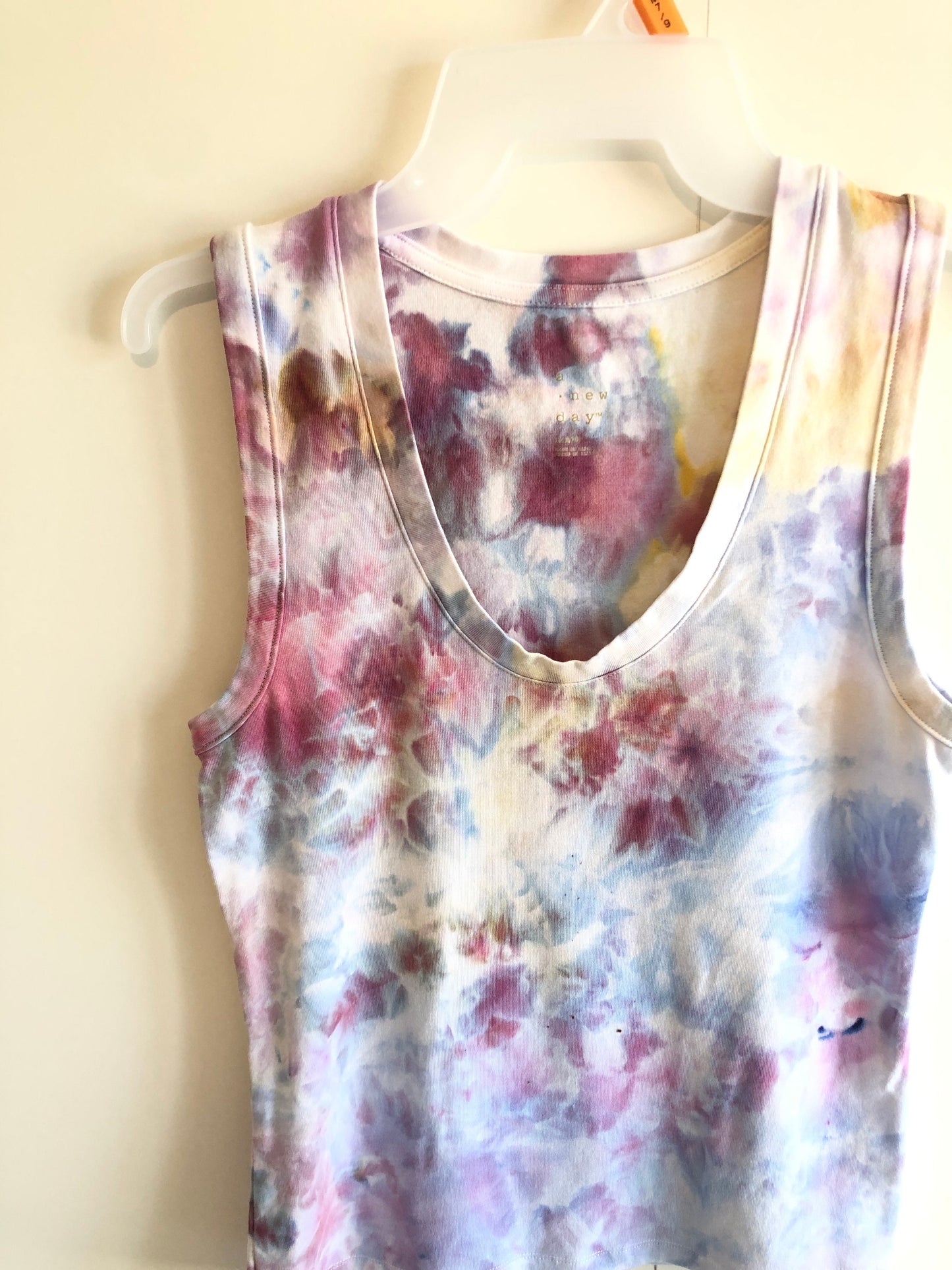 Tie dye tank top-pink/blue