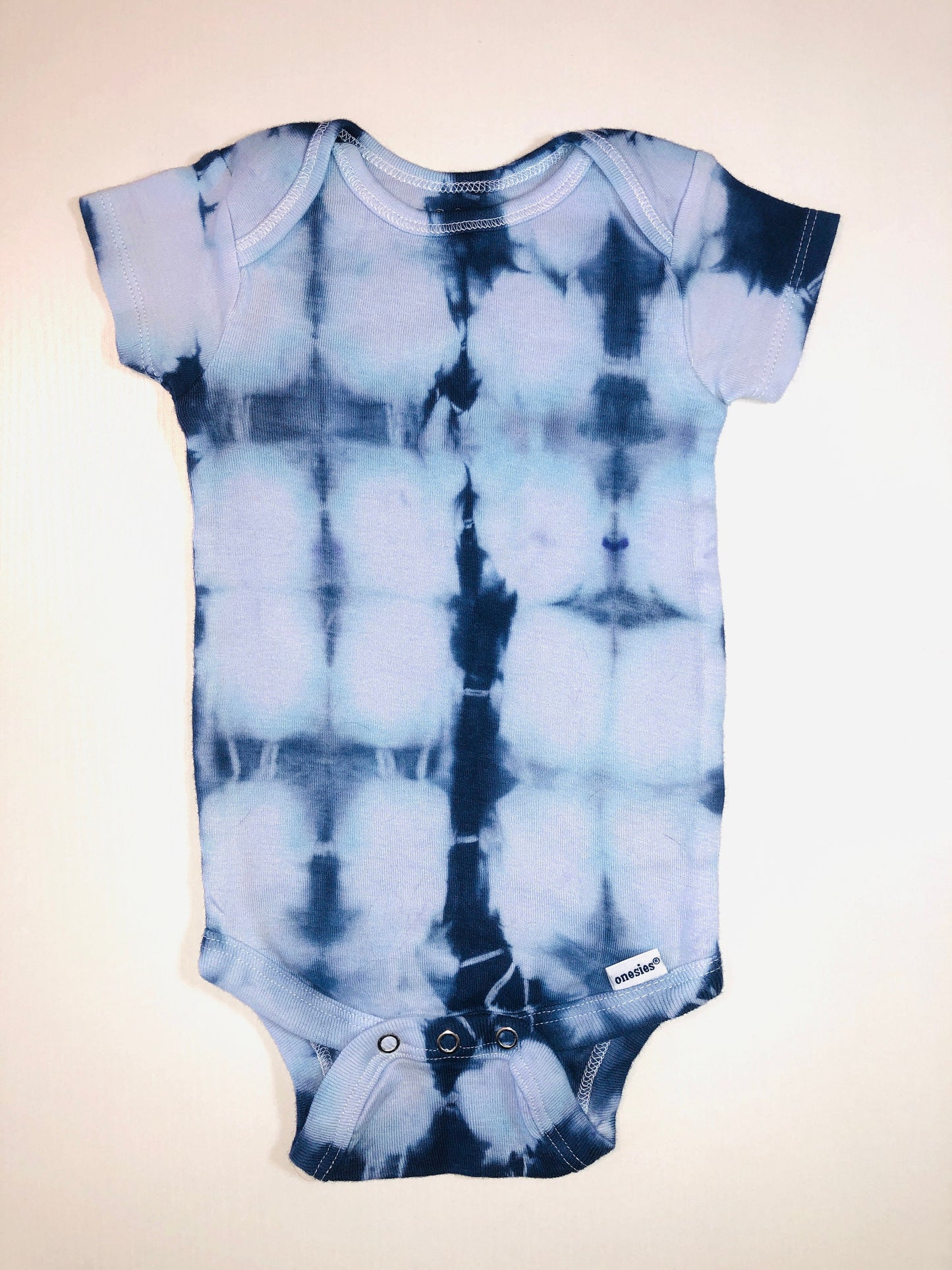 Organic indigo shibori tie dye onesies/ t- shirts- all sizes