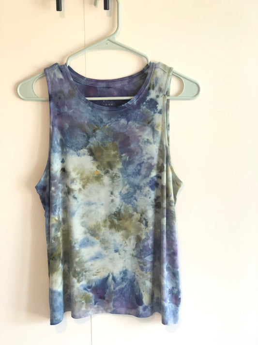 Tie dye tank top- blue/ green/purple