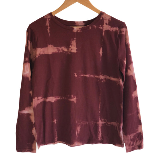 Christmas wine reverse dyed long sleeve t-shirt.