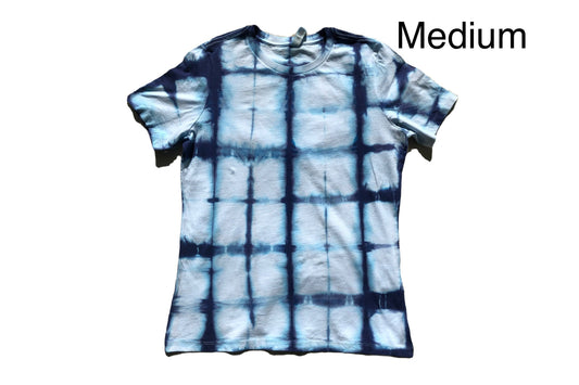 Indigo Shibori cotton t-shirt