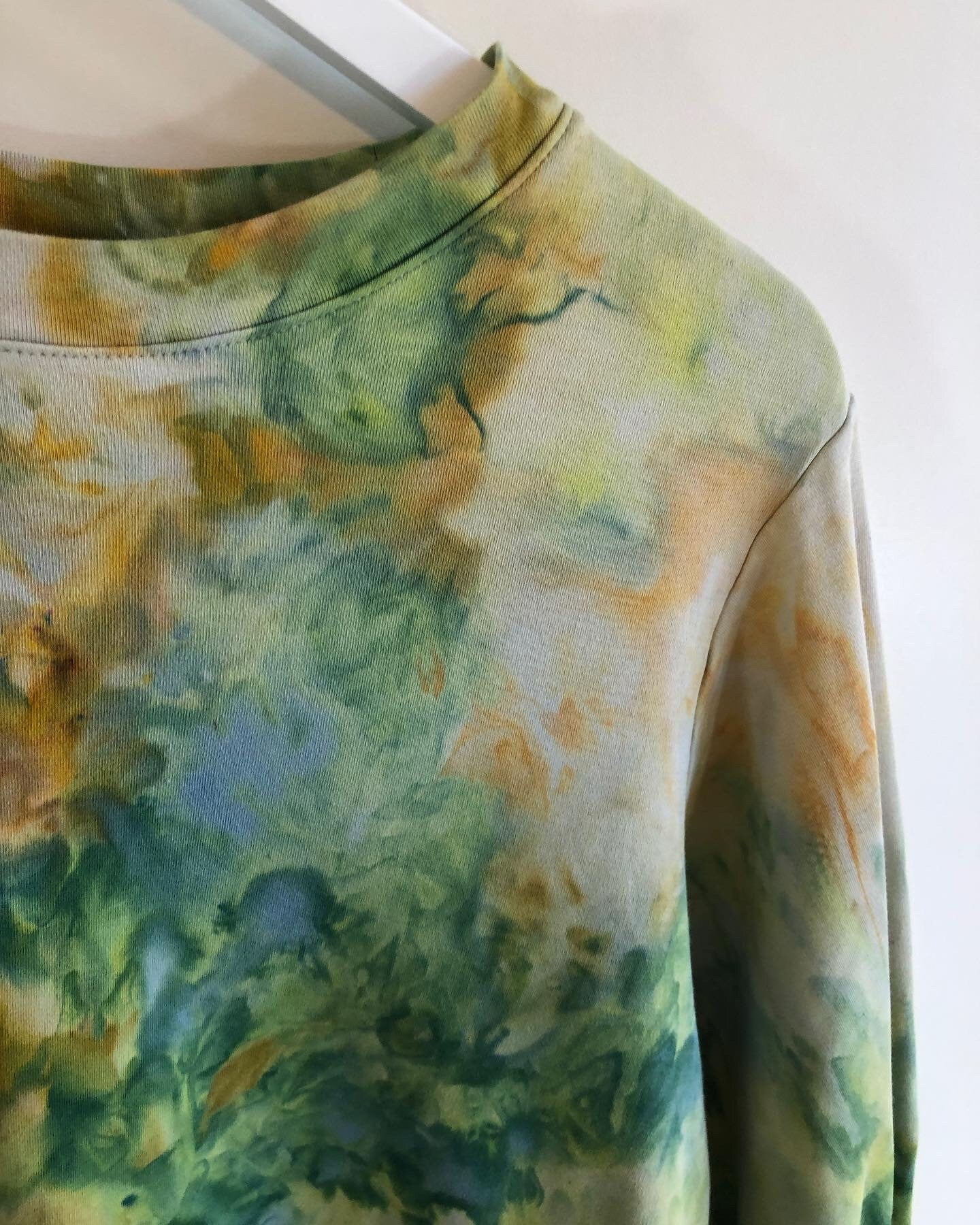 Ice dyed bishop sleeve blouse ice dyed