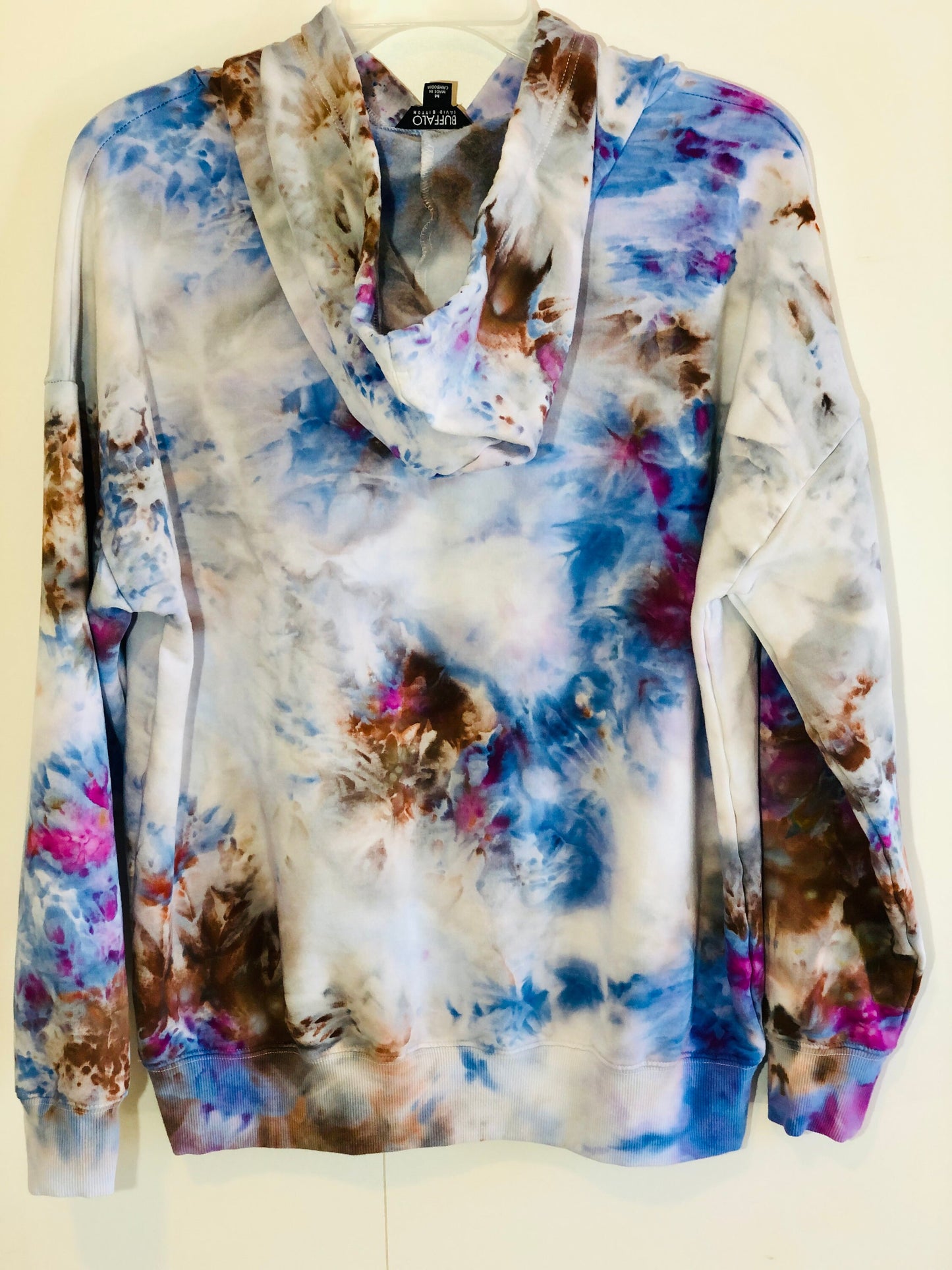 Mushroom and lilac hand dyed hoodie