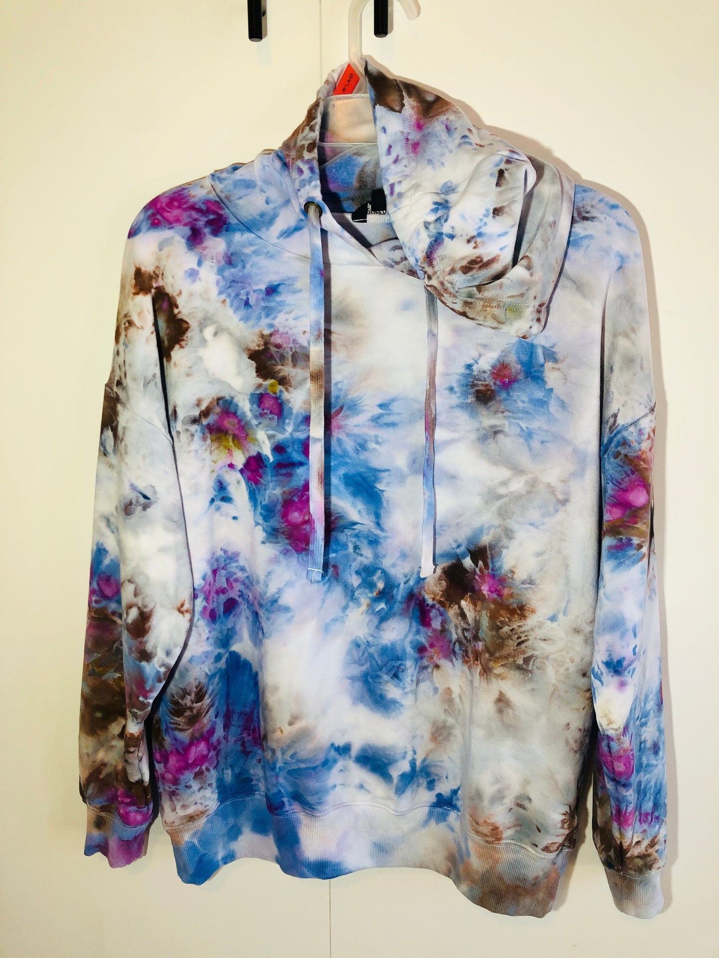 Mushroom and lilac hand dyed hoodie