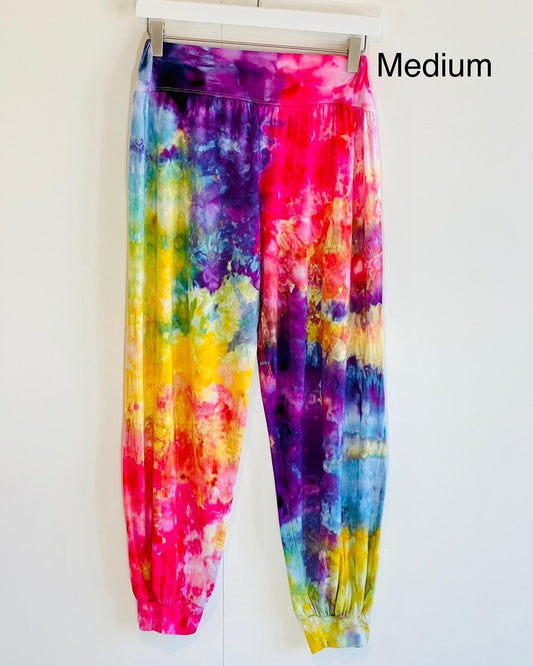 Pride Rainbow harem pants- ice dyed