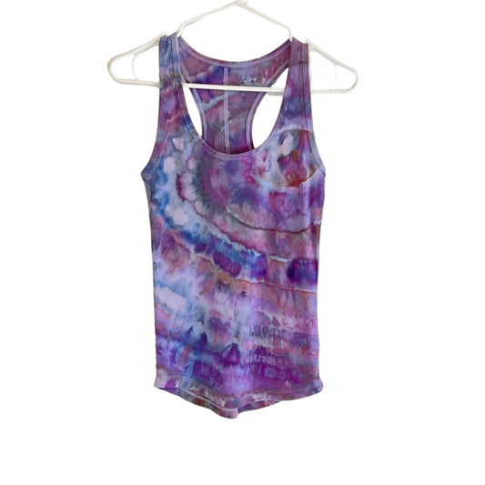 Purple geode racerback tank top hand dyed
