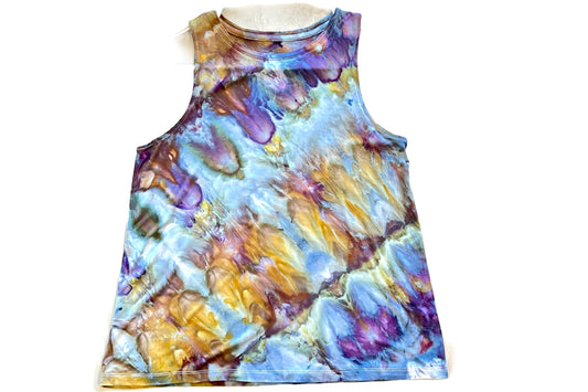 Cool color palette ice dyed tank top