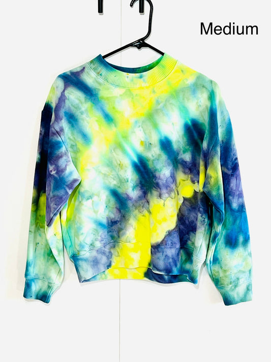 Highlight yellow ice dyed sweatshirt medium