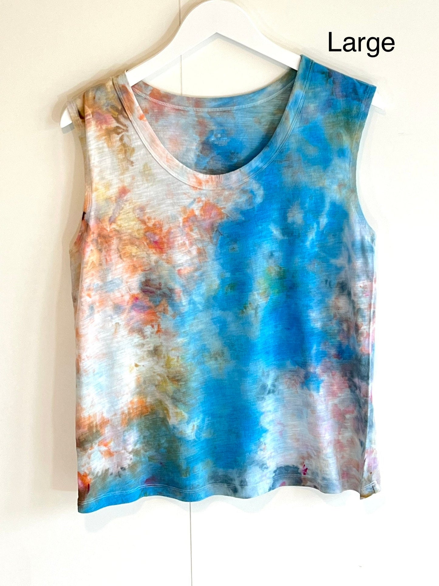 Monet inspired ice dyed tank top