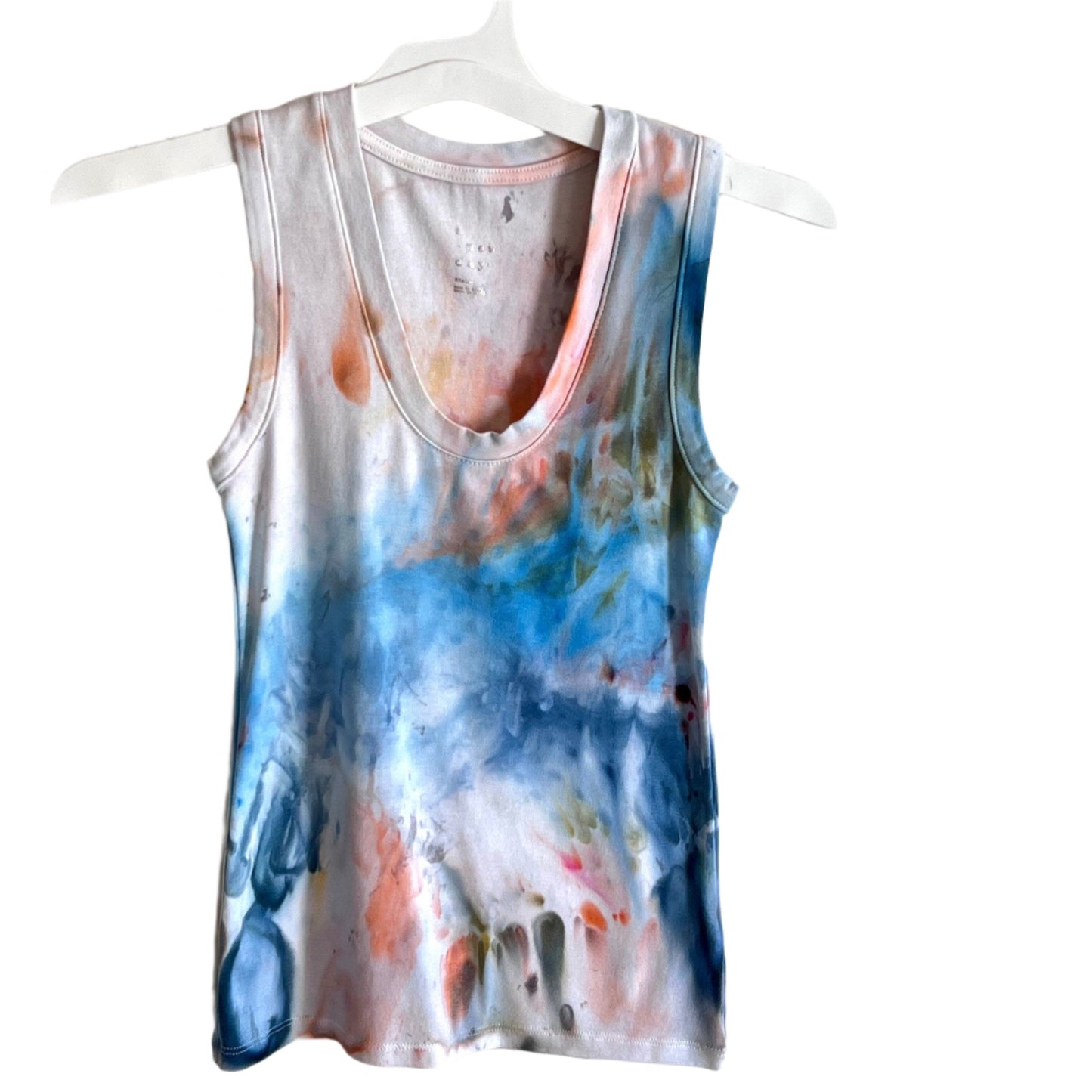 Monet inspired ice dyed tank top- small