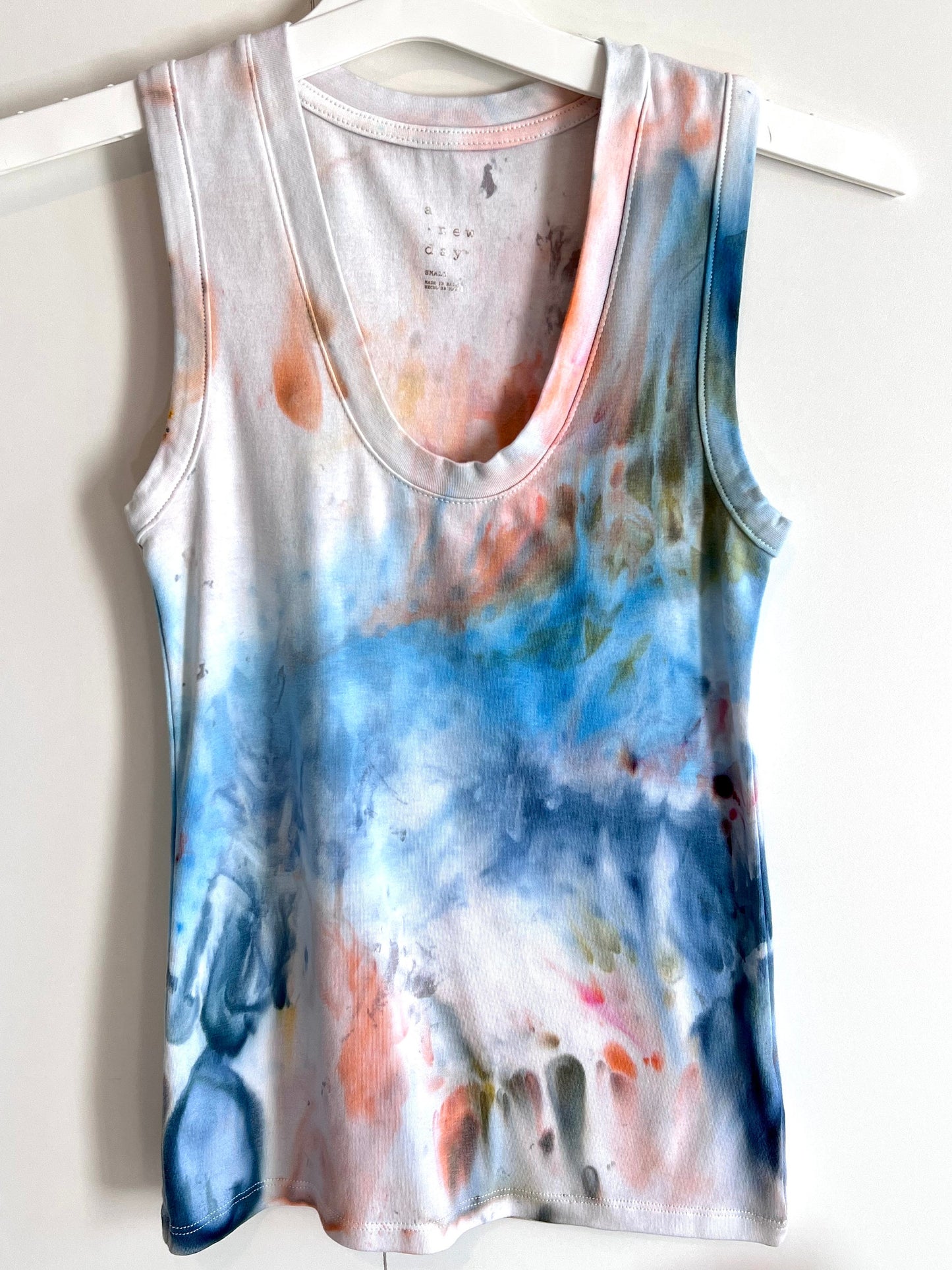 Monet inspired ice dyed tank top- small