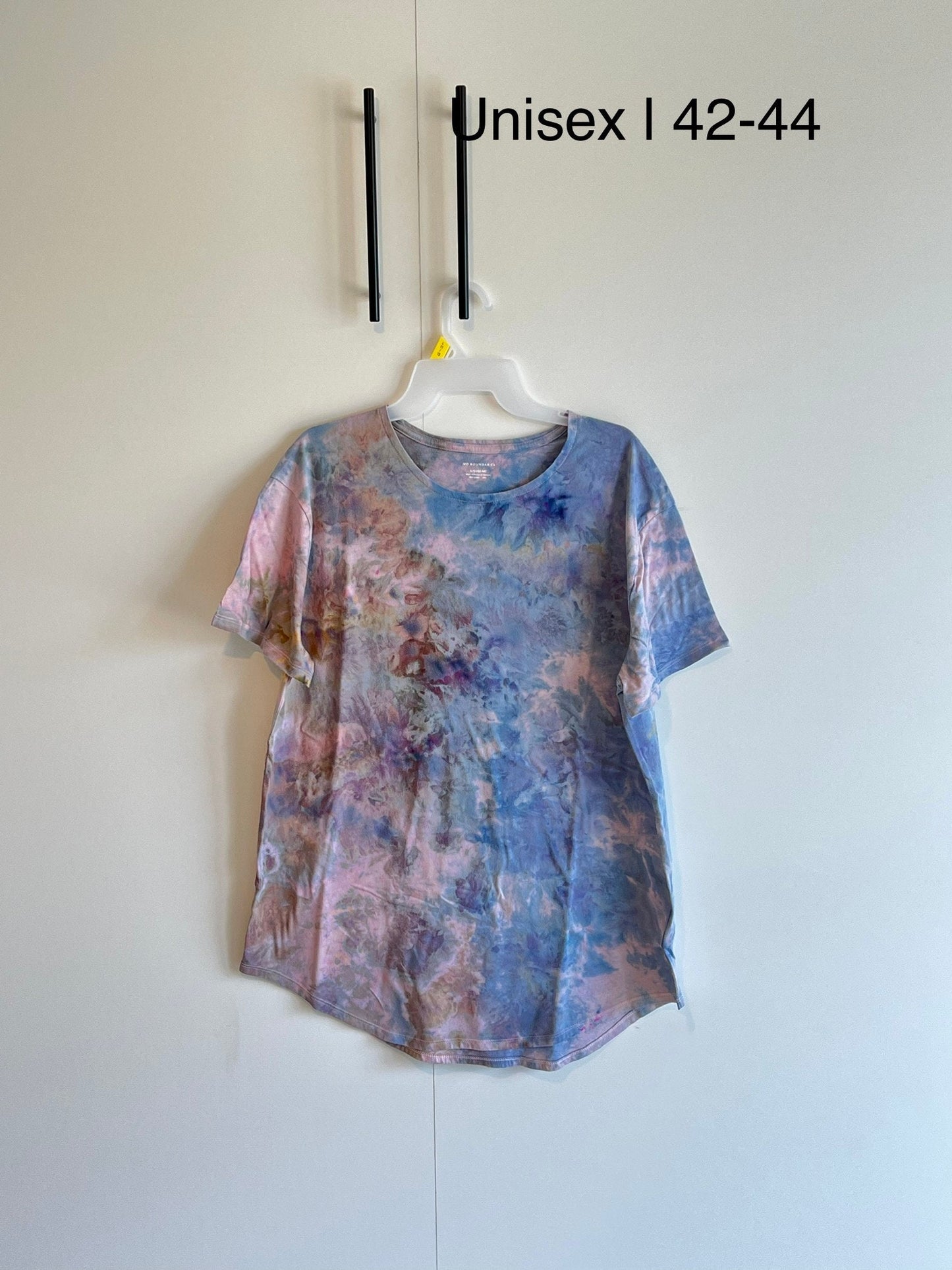 Dreamy pastel flowers ice dyed unisex t-shirt- large