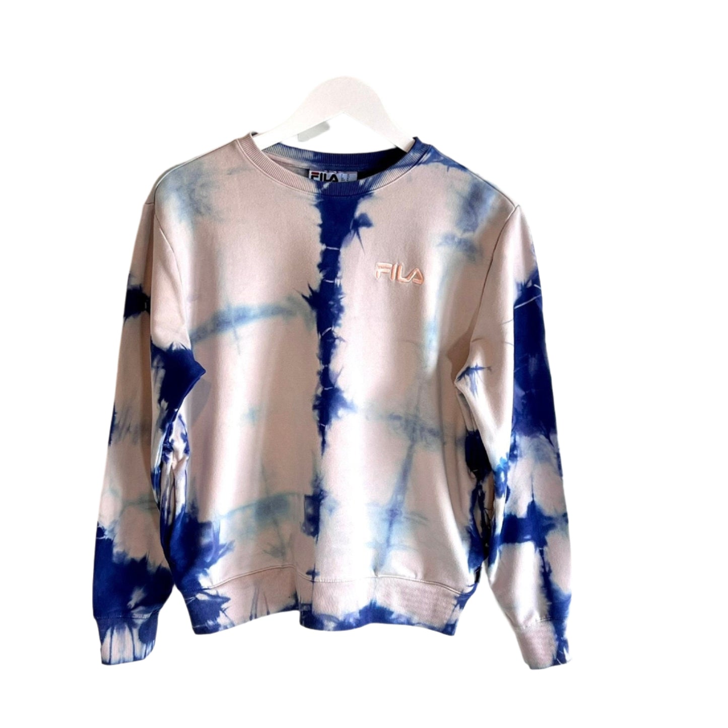 Shibori dyed fila sweatshirt with pockets- medium