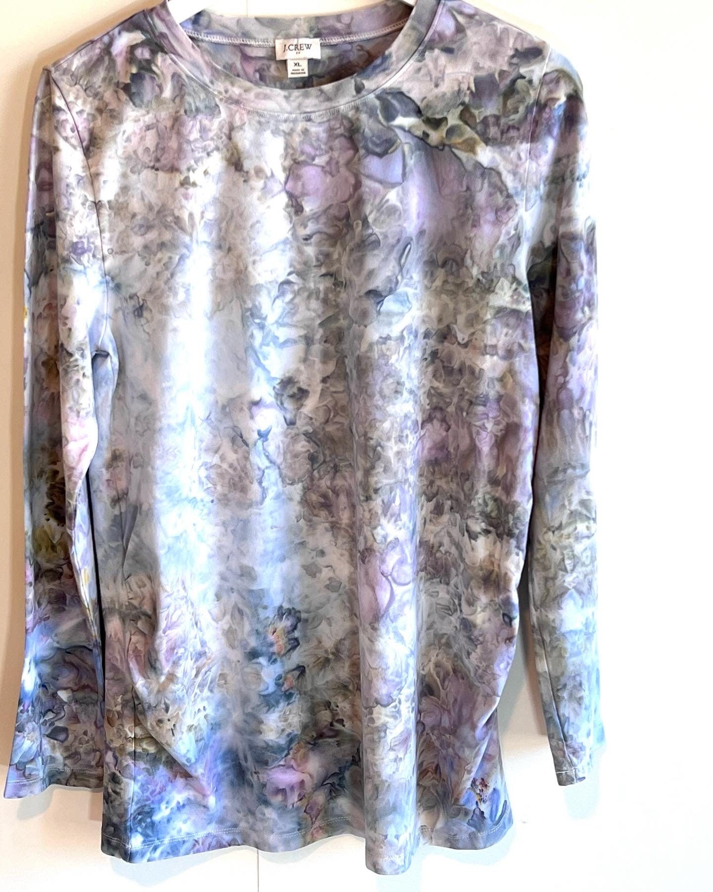 Astral maternity ice dyed long sleeve crew neck tee