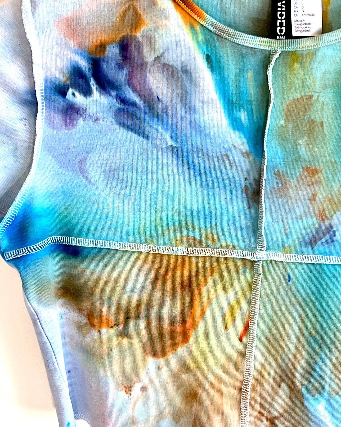 Patina ice dyed crop top- large