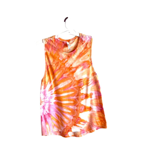 Sherbet ice dyed tank top -large