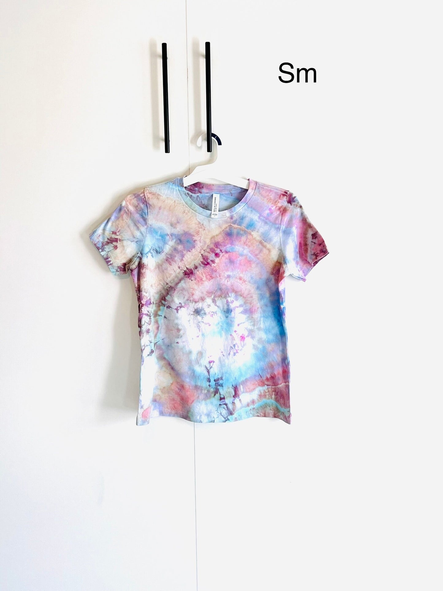 Pastel geode ice dyed t-shirt- Small