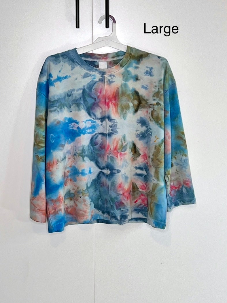 Monet ice dyed long sleeve shirt- Large