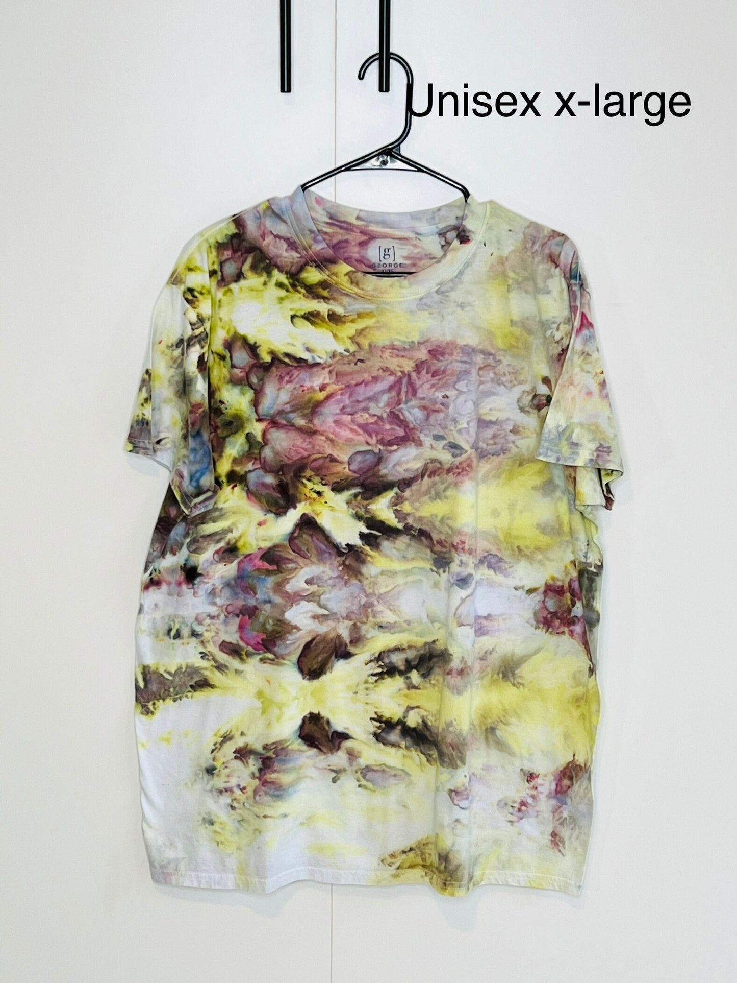 Cosmic energy Bright yellow and purple ice dyed Unisex x-large