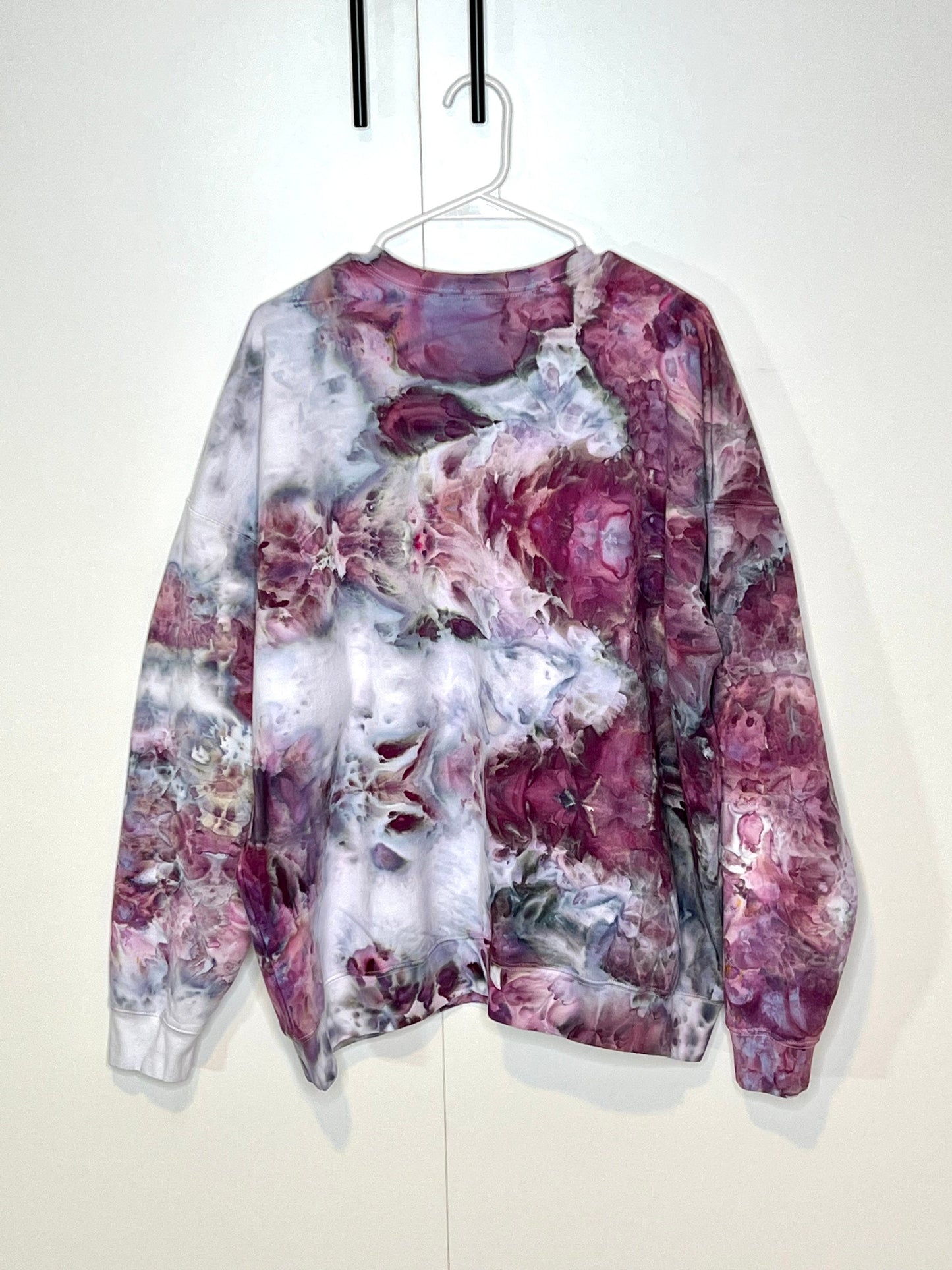 Cherry ice dyed unisex sweatshirt. 2xl